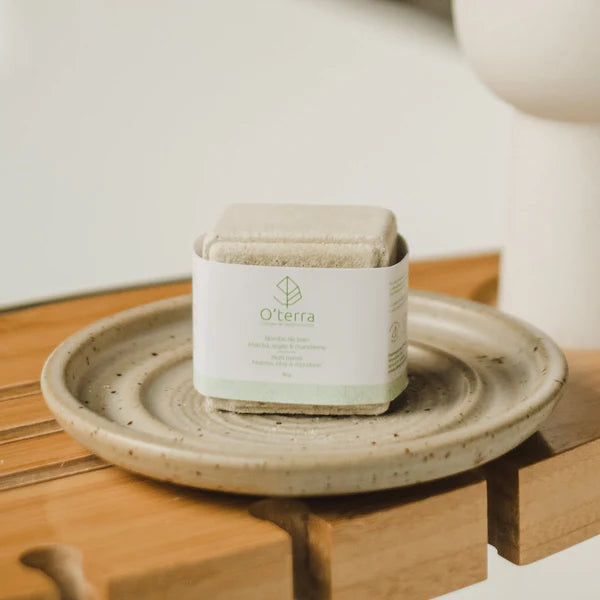 Bombe de bain - Matcha, argile & mandarine